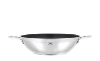 KHG Wok 28 cm ¦ silber ¦ Edelstahl ¦ Maße (cm): H: 8 Ø: [28.0] Töpfe & Pfannen & Zubehör > Wok - Höffner