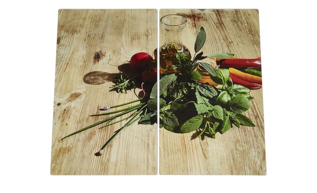 KHG Herdabdeckplatten 2er-Set ¦ mehrfarbig ¦ Glas  ¦ Maße (cm): B: 30 H: 1 T: 52 Küchenzubehör & Helfer > Herdabdeckplatten - Höffner