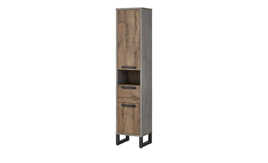 Hochschrank  Luganer See ¦ holzfarben ¦ Maße (cm): B: 40 H: 190 T: 35 Schränke > Badschränke > Bad-Hochschränke - Höffner