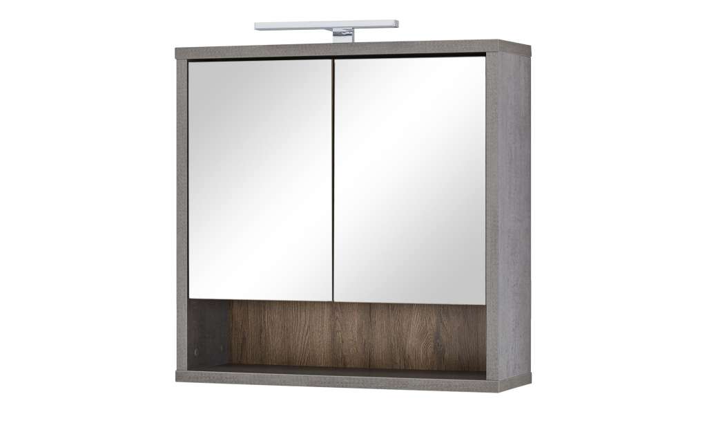 Spiegelschrank  Luganer See ¦ holzfarben ¦ Maße (cm): B: 70 H: 65 T: 22 Schränke > Badschränke > Spiegelschränke - Höffner