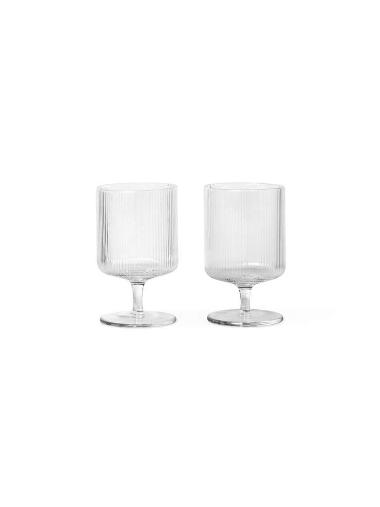 ferm LIVING - Ripple Weingläser - transparent - indoor