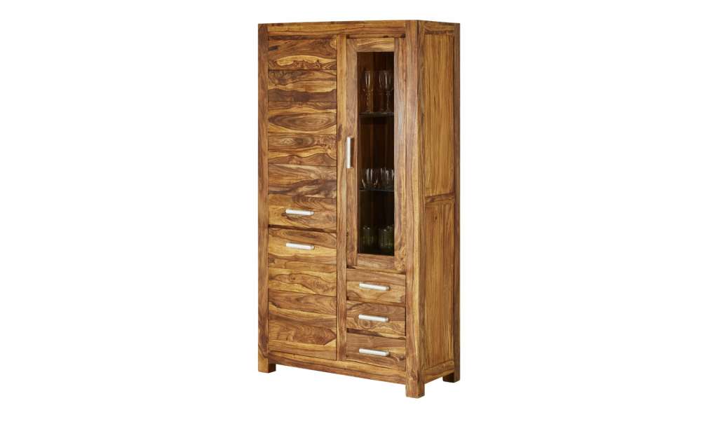 Vitrine  Amarillo ¦ holzfarben ¦ Maße (cm): B: 101 H: 190 T: 40 Kommoden & Sideboards > Vitrinen - Höffner