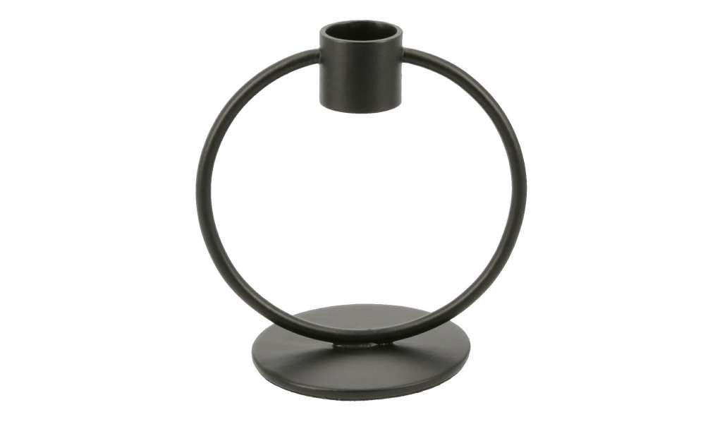 Kerzenständer ¦ schwarz ¦ Eisen ¦ Maße (cm): B: 10 H: 11 T: 7 Dekoration > Kerzen & Lichter > Kerzenständer - Höffner