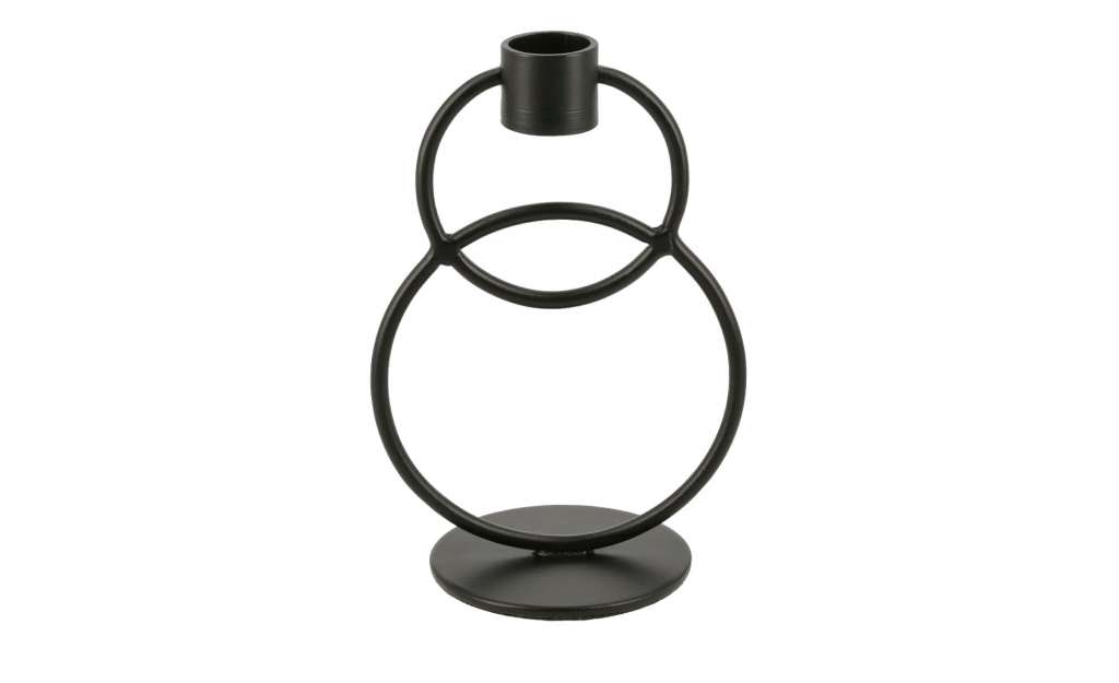 Kerzenständer ¦ schwarz ¦ Eisen ¦ Maße (cm): B: 10 H: 15 T: 7 Dekoration > Kerzen & Lichter > Kerzenständer - Höffner
