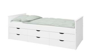 Stauraumbett  Juna ¦ weiß ¦ Maße (cm): B: 99,3 H: 71,8 T: 208 Kindermöbel > Kinderbetten - Höffner