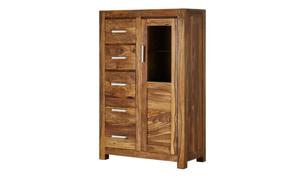 Vitrine  Amarillo ¦ holzfarben ¦ Maße (cm): B: 97 H: 150 T: 45 Kommoden & Sideboards > Vitrinen - Höffner