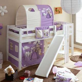 Mädchenbett mit Rutsche Prinzessin Design
