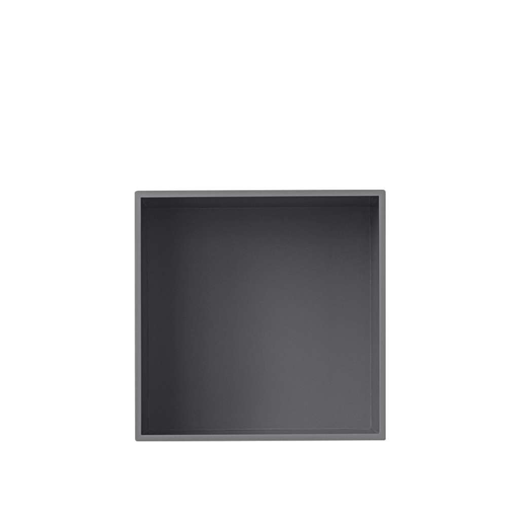 Muuto - Mini Stacked - Element mitte, grau mit Rückwand - indoor