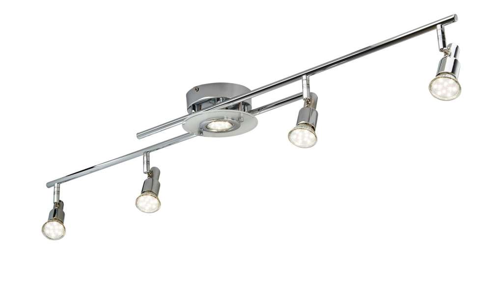 KHG LED- Deckenspot, 5- flammig, chrom ¦ silber ¦ Maße (cm): B: 12 H: 12,3 Lampen & Leuchten > LED-Leuchten > LED-Strahler & Spots - Höffner