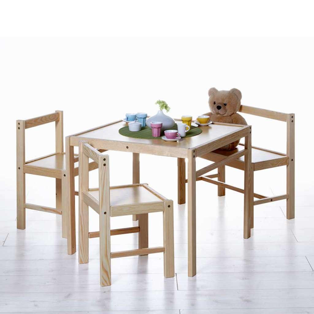 Kinderzimmer Sitzgruppe in Kieferfarben Bank (4-teilig)