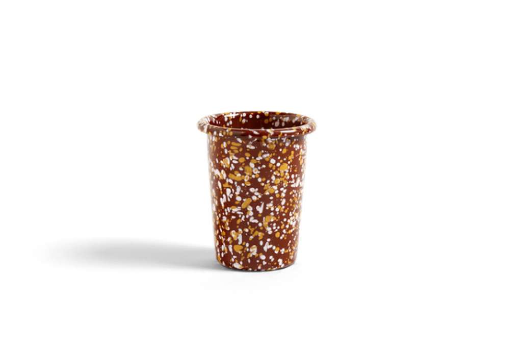 HAY - Enamel Becher - brown - indoor