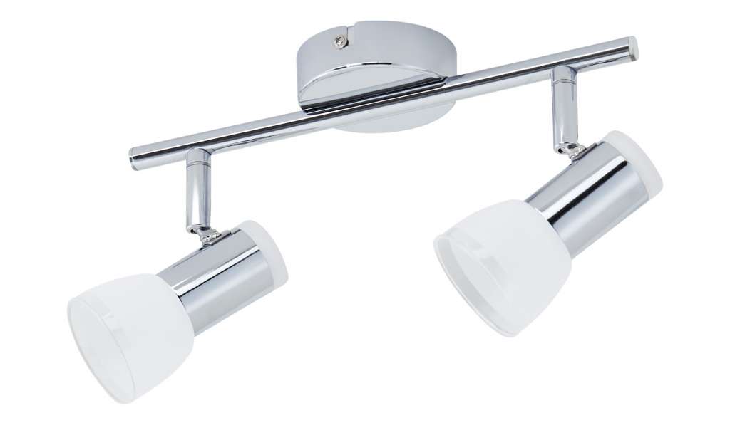 KHG LED-Deckenstrahler, 2-flammig, chrom ¦ silber ¦ Maße (cm): B: 8 H: 13 Lampen & Leuchten > LED-Leuchten > LED-Strahler & Spots - Höffner