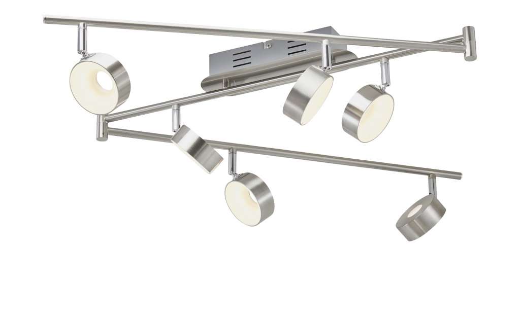 KHG LED-Spot, 6-flammig, Nickel matt ¦ silber ¦ Maße (cm): B: 8,5 H: 20,5 Lampen & Leuchten > LED-Leuchten > LED-Strahler & Spots - Höffner
