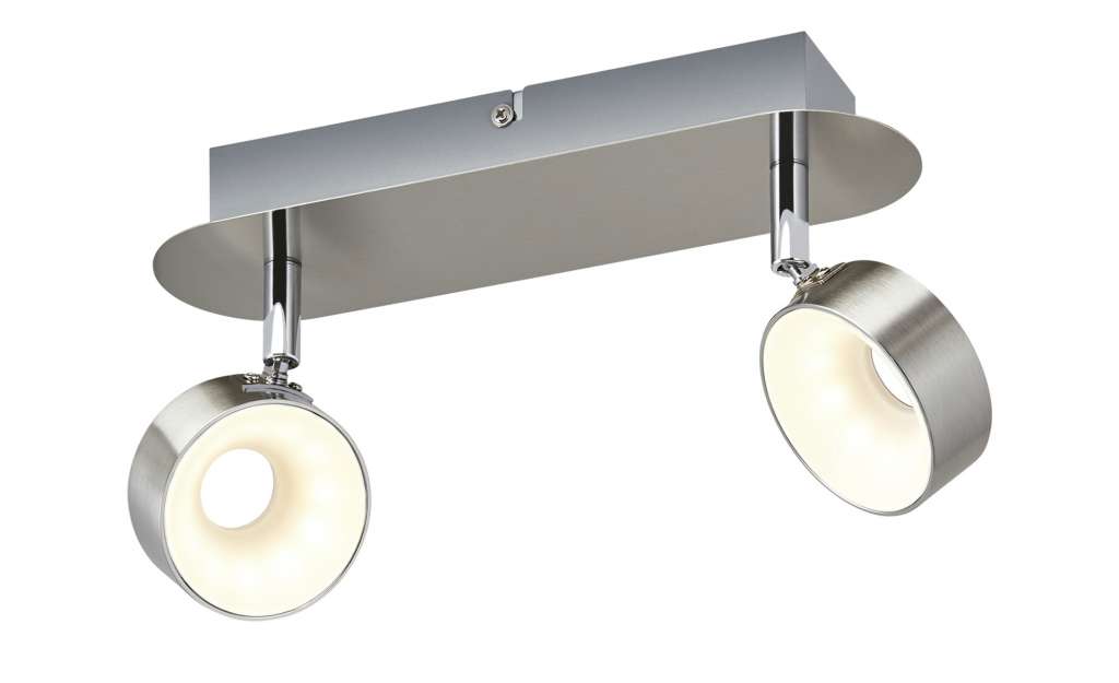 KHG LED-Spot, 2-flammig, Nickel matt ¦ silber ¦ Maße (cm): B: 8 H: 16 Lampen & Leuchten > LED-Leuchten > LED-Strahler & Spots - Höffner