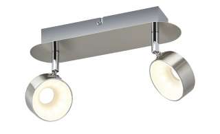 KHG LED-Spot, 2-flammig, Nickel matt ¦ silber ¦ Maße (cm): B: 8 H: 16 Lampen & Leuchten > LED-Leuchten > LED-Strahler & Spots - Höffner