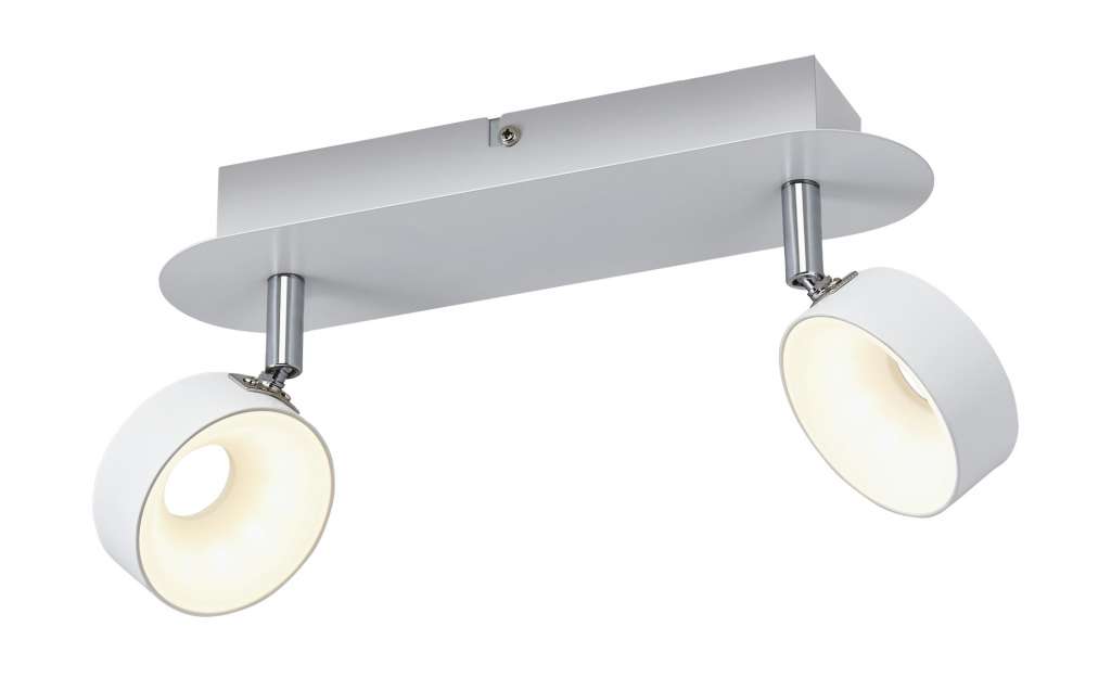 KHG LED-Spot, 2-flammig weiß ¦ weiß ¦ Maße (cm): B: 8 H: 16 Lampen & Leuchten > LED-Leuchten > LED-Strahler & Spots - Höffner
