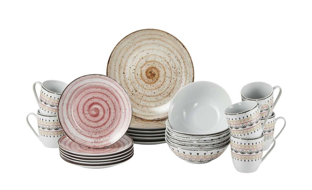 Kombiservice 24-teilig  Viva ¦ beige ¦ Porzellan Geschirr > Geschirrsets > Kombiservice - Höffner