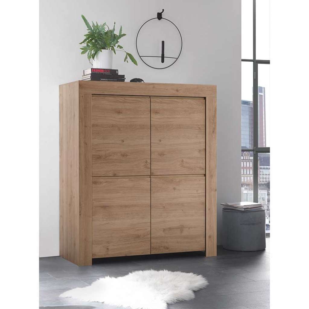 Türen Highboard in Eichefarben 110 cm breit