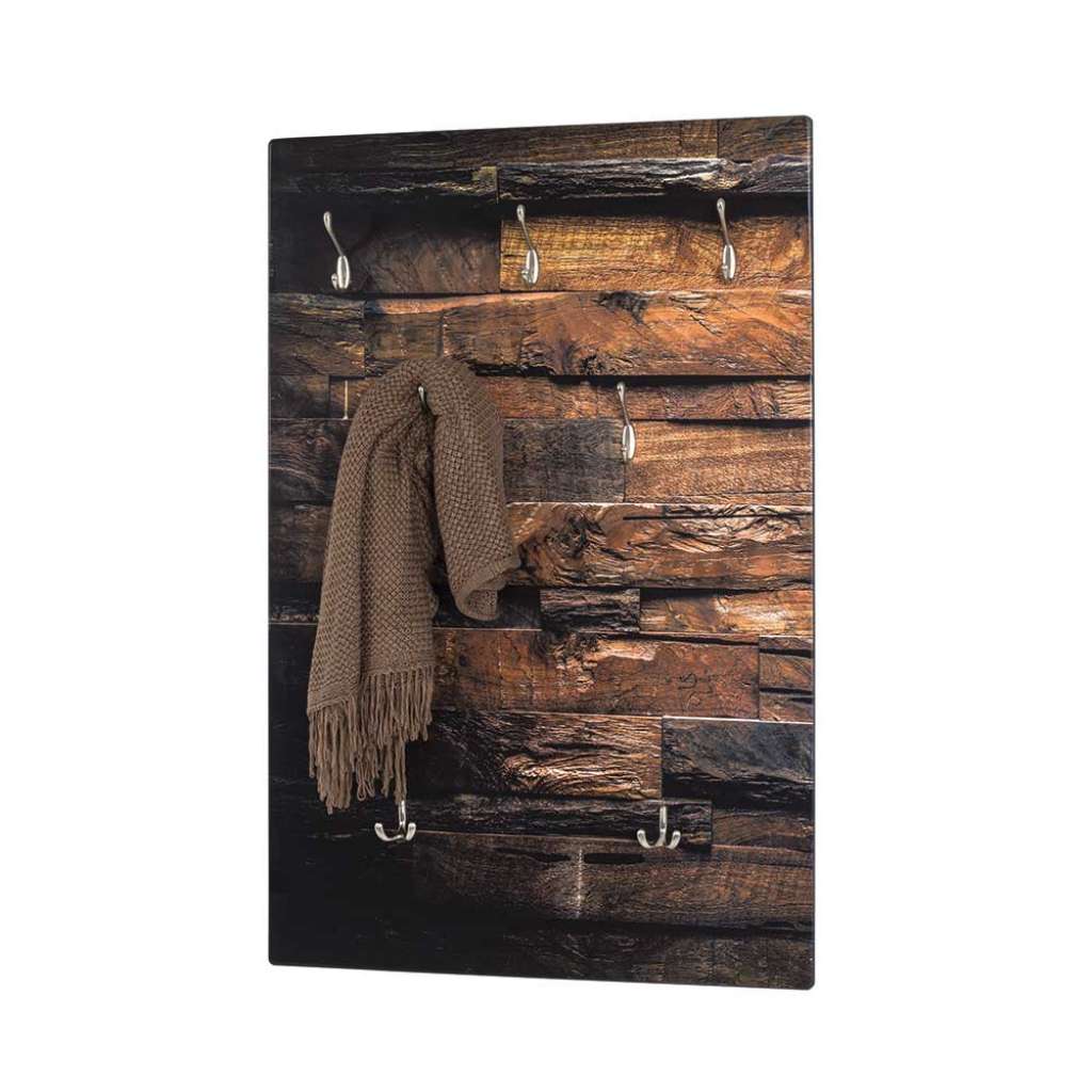 Hakengarderobe in Holzmuster Optik 65 cm breit