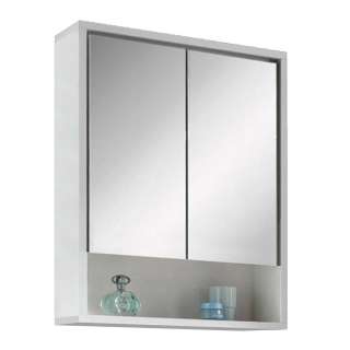 Badezimmer Spiegelschrank in Weiß 2-türig