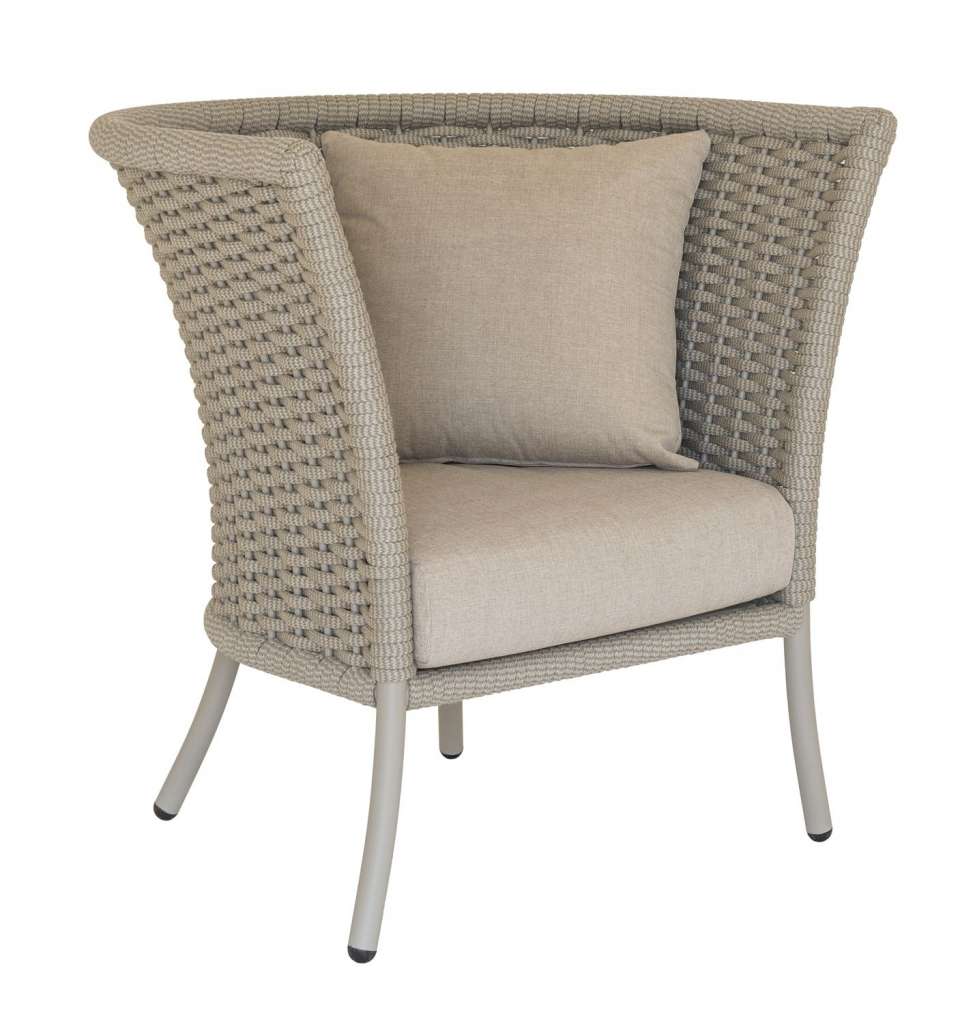 Alexander Rose - Cordial Stuhl, Lehne gerade - beige - charcoal - outdoor