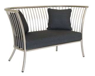Alexander Rose - Cordial Sofa, Lehne gerade - Edelstahl - anthracite - outdoor