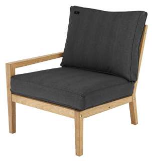 Alexander Rose - Roble Loungesofa linkes Endelement - Charcoal - outdoor
