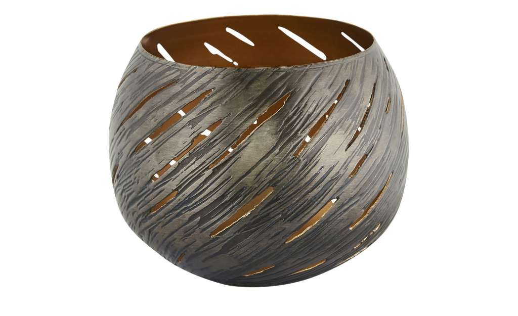 Windlicht ¦ gold ¦ Metall ¦ Maße (cm): H: 9 Ø: [12.0] Dekoration > Laternen & Windlichter - Höffner