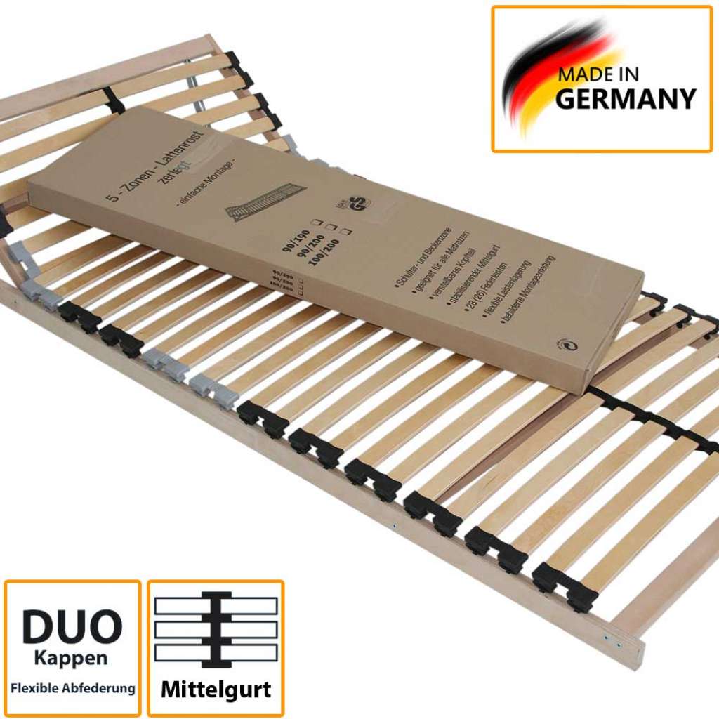Lattenrahmen aus Schichtholz manuell verstellbar