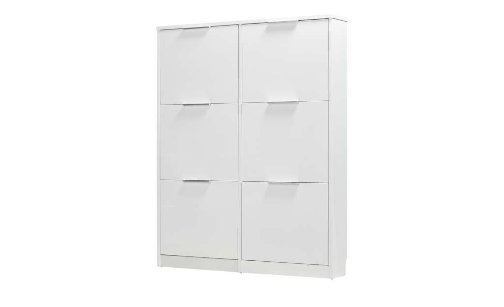 uno Schuhschrank  KEY ¦ weiß ¦ Maße (cm): B: 99,4 H: 124,5 T: 17 Garderoben & Kleiderstangen > Schuhschränke - Höffner