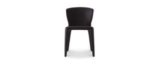 Cassina - 369 Hola Stuhl - Stoff anthrazit/Leder anthrazit - indoor