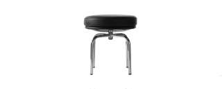 Cassina - LC 8 Drehhocker - Leder - schwarz - indoor