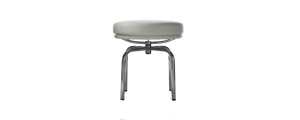 Cassina - LC 8 Drehhocker - Leder - weiß - indoor
