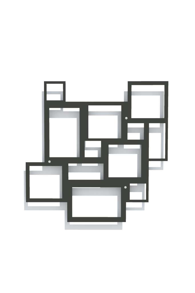Flora - Rom Wandspalier - 50 - schwarz - outdoor