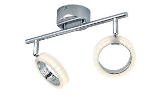 KHG LED-Deckenstrahler, 2-flammig, Acrylringe ¦ silber ¦ Maße (cm): B: 21 H: 10 Lampen & Leuchten > LED-Leuchten > LED-Strahler & Spots - Höffner