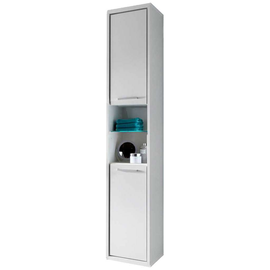 Bad Hochschrank in Weiß 185 cm hoch