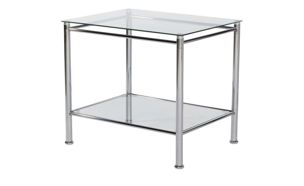 Beistelltisch Metall Glas  Antonia ¦ transparent/klar ¦ Maße (cm): B: 41 H: 48 T: 41 Tische > Beistelltische > Beistelltische ohne Rollen - Höffner