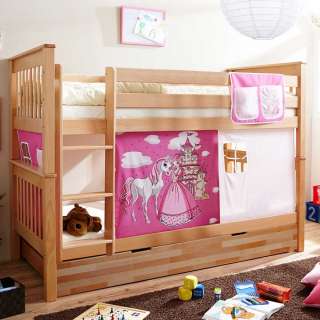 Prinzessin Bett in Pink Vorhang und Bettkasten