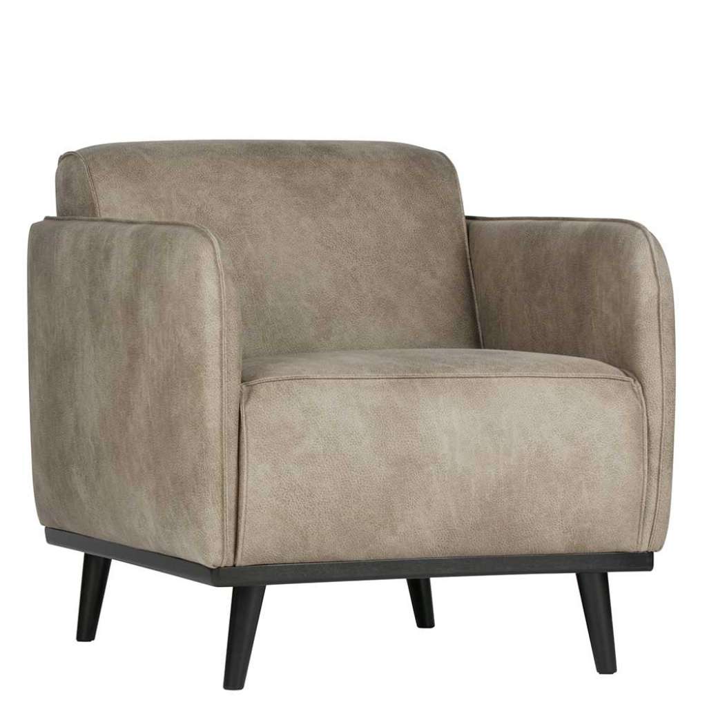 Armlehnen Polstersessel in Grau Recyclingleder Federkern