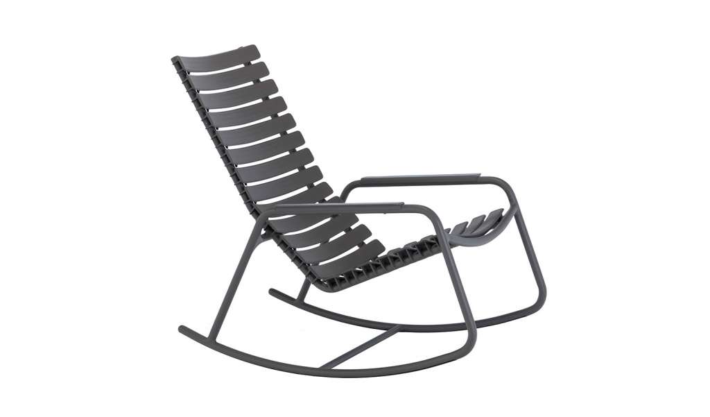 Houe - Clips Schaukelstuhl - Aluminium Armlehne - lehmgrau - outdoor