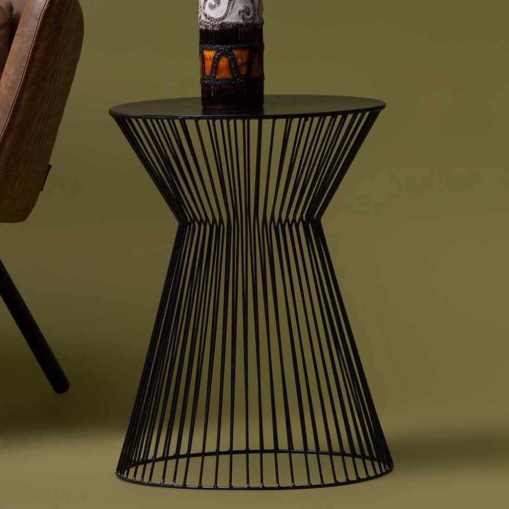 Beitisch Set in Schwarz Diaboloform (2-teilig)