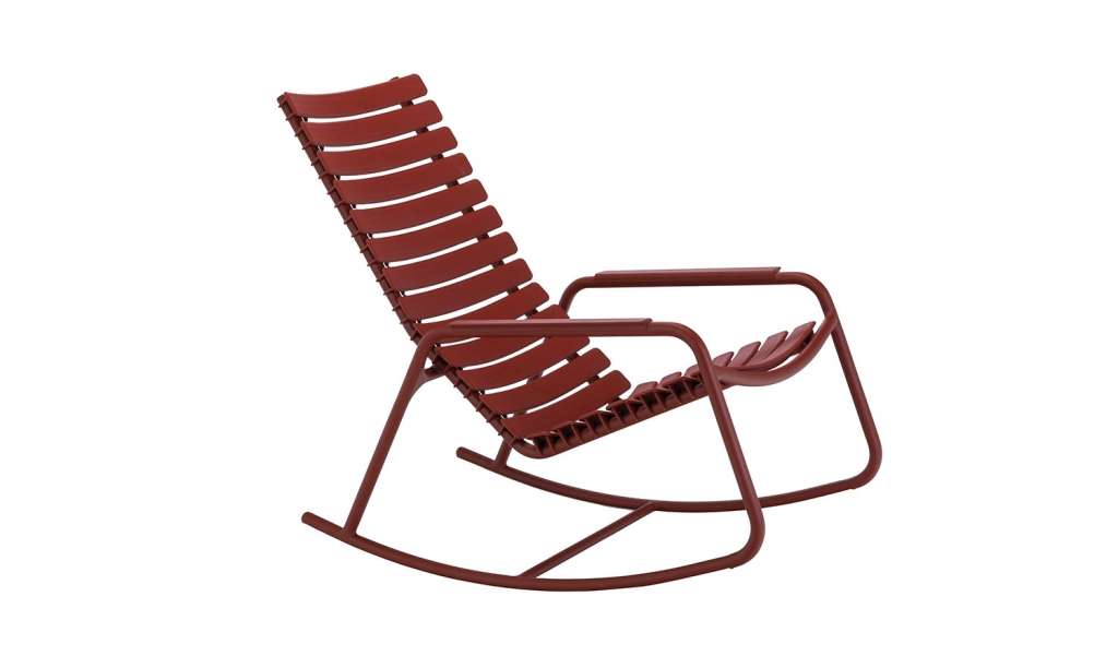 Houe - Clips Schaukelstuhl - Aluminium Armlehne - paprika rot - outdoor