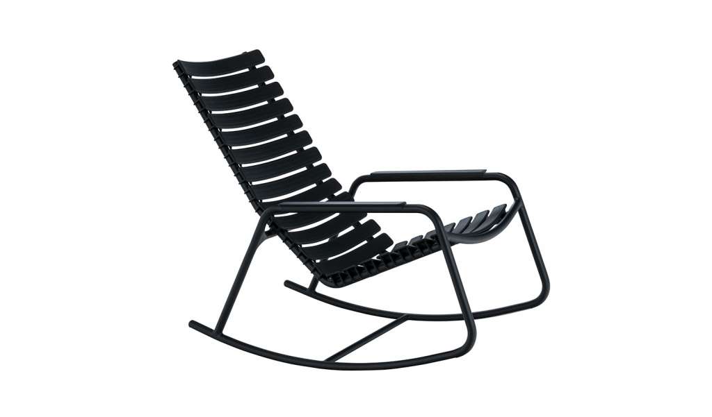 Houe - Clips Schaukelstuhl - Aluminium Armlehne - schwarz - outdoor