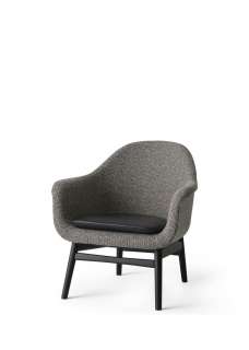 Menu - Harbour Lounge Chair - schwarz gebeizte Eiche - Savanna braun - Kissen Nuance 20296 - indoor