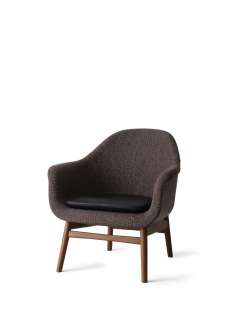 Menu - Harbour Lounge Chair - Walnuss - Savanna braun - Kissen Nuance 20296 - indoor
