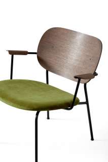 Menu - Co Lounge Chair - schwarz gebeizte Eiche - City Velvet Ca7832/031 - indoor