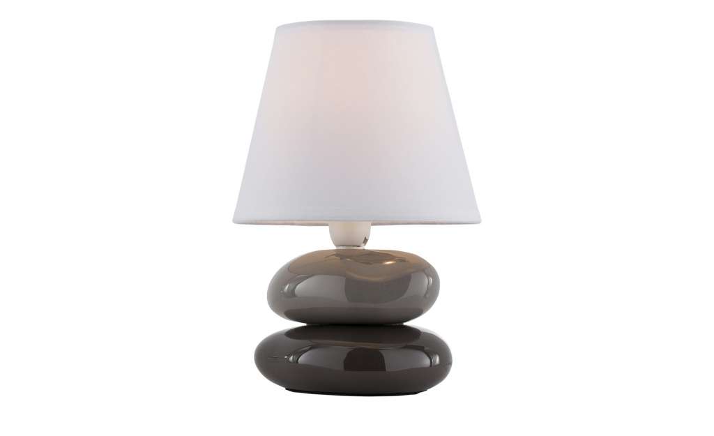 for friends Tischlampe grau mit Keramikfuß, Stoffschirm ¦ mehrfarbig ¦ Maße (cm): H: 23 Ø: [15.0] Lampen & Leuchten > Innenleuchten > Tischlampen - Höffner
