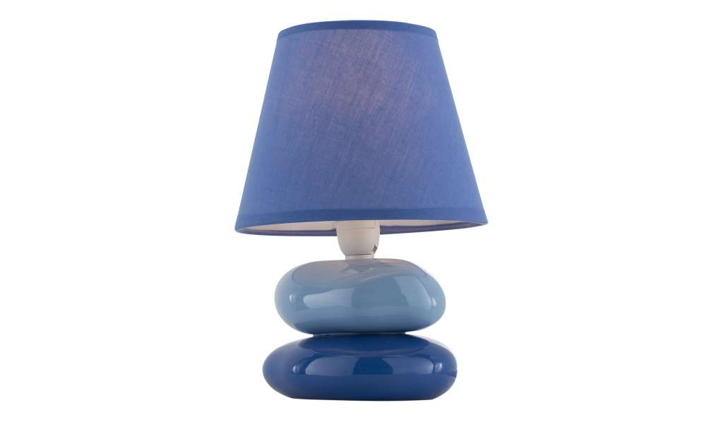 for friends Tischlampe blau mit Keramikfuß, Stoffschirm ¦ mehrfarbig ¦ Maße (cm): H: 23 Ø: [15.0] Lampen & Leuchten > Innenleuchten > Tischlampen - Höffner