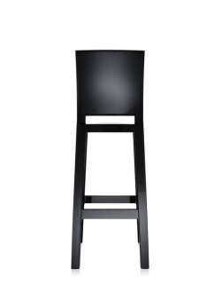 Kartell - One More mit ovaler Rückenlehne - schwarz - Sitzhöhe 75 cm - indoor