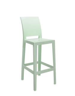 Kartell - One More mit ovaler Rückenlehne - grün - Sitzhöhe 75 cm - indoor